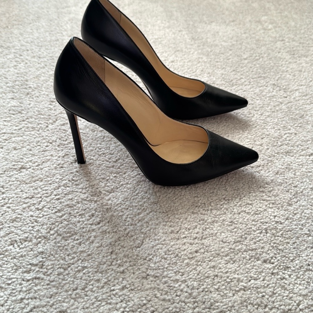 Jimmy Choo Black Suede Stiletto Heels